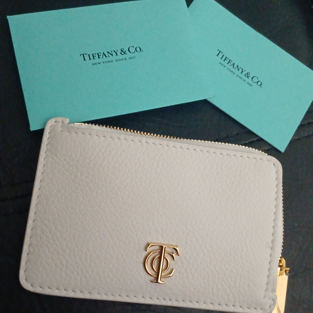 NEW AUTHENTIC Tiffany & Co $500 Zip Wallet Card Case Made In Italy